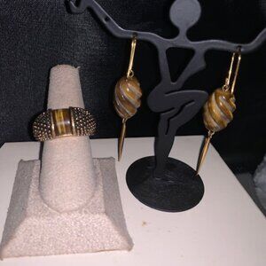 Ring and earrings - Tiger's Eye!